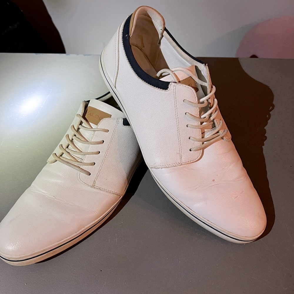 White Aldo Dwain Low Top Sneaker Size 12